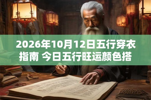 2026年10月12日五行穿衣指南 今日五行旺运颜色搭配 2026年10月12日五行穿衣指南 今日五行旺运颜色搭配