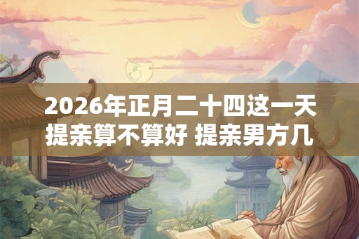 2026年正月二十四这一天提亲算不算好 提亲男方几个人