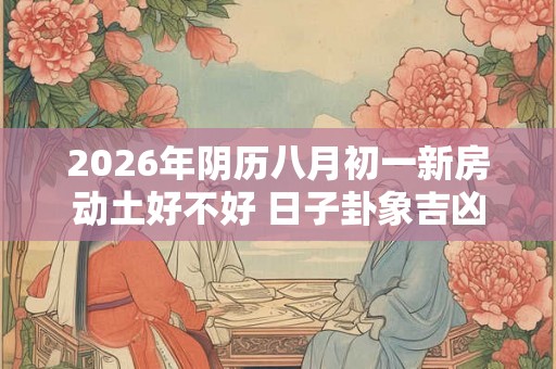 2026年阴历八月初一新房动土好不好 日子卦象吉凶