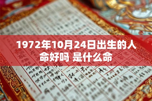 1972年10月24日出生的人命好吗 是什么命