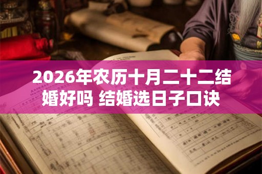 2026年农历十月二十二结婚好吗 结婚选日子口诀