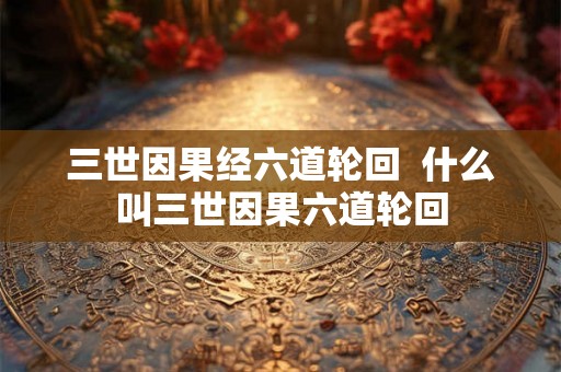 三世因果经六道轮回 什么叫三世因果六道轮回 三世因果经六道轮回 什么叫三世因果六道轮回