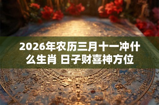 2026年农历三月十一冲什么生肖 日子财喜神方位