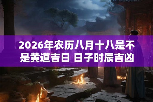 2026年农历八月十八是不是黄道吉日 日子时辰吉凶