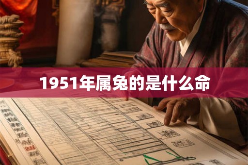 1951年属兔的是什么命