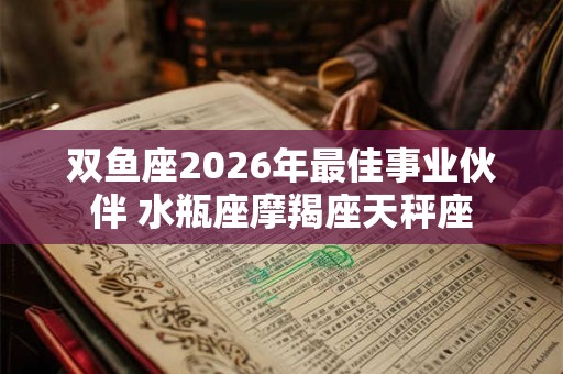 双鱼座2026年最佳事业伙伴 水瓶座摩羯座天秤座
