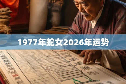 1977年蛇女2026年运势