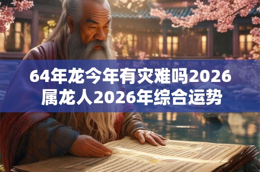 64年龙今年有灾难吗2026 属龙人2026年综合运势 64年龙今年有灾难吗2026 属龙人2026年综合运势