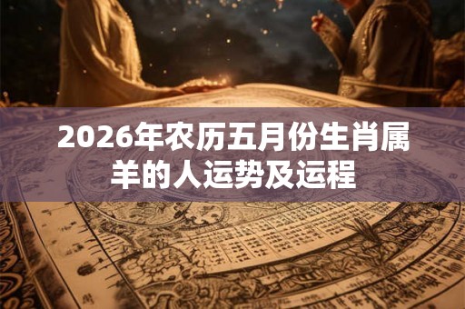 2026年农历五月份生肖属羊的人运势及运程