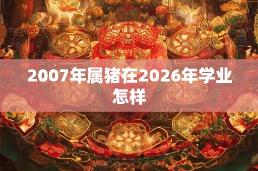 2007年属猪在2026年学业怎样
