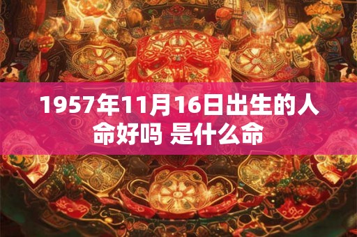 1957年11月16日出生的人命好吗 是什么命