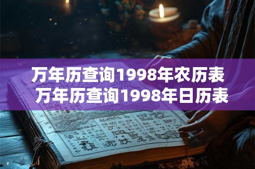 万年历查询1998年农历表  万年历查询1998年日历表