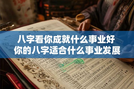 八字看你成就什么事业好 你的八字适合什么事业发展