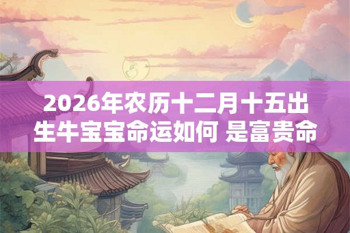 2026年农历十二月十五出生牛宝宝命运如何 是富贵命吗