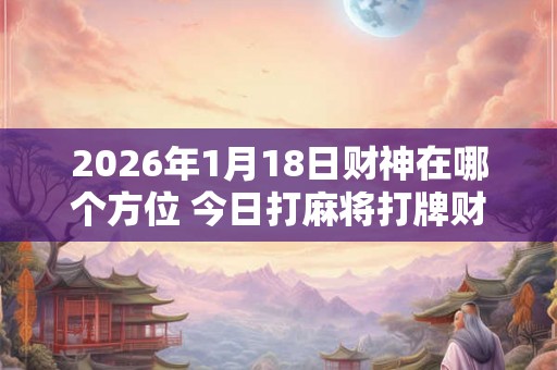 2026年1月18日财神在哪个方位 今日打麻将打牌财运方位