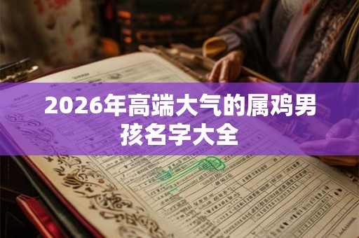 2026年高端大气的属鸡男孩名字大全