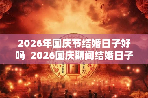 2026年国庆节结婚日子好吗  2026国庆期间结婚日子