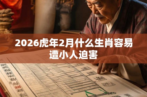 2026虎年2月什么生肖容易遭小人迫害