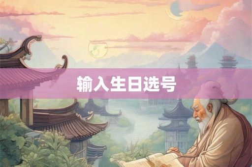 输入生日选号