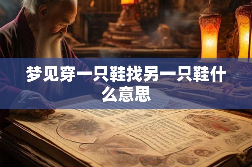 梦见穿一只鞋找另一只鞋什么意思