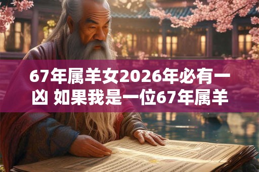 67年属羊女2026年必有一凶 如果我是一位67年属羊女2026年是否必定会发生不好的事情