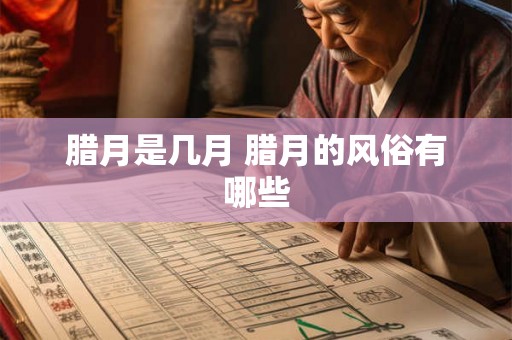 腊月是几月 腊月的风俗有哪些