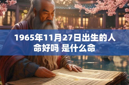 1965年11月27日出生的人命好吗 是什么命