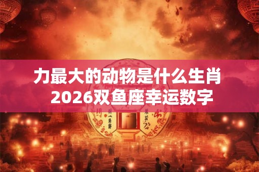 力最大的动物是什么生肖 2026双鱼座幸运数字 力最大的动物是什么生肖 2026双鱼座幸运数字