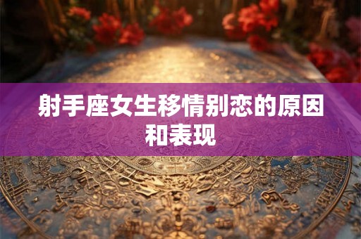 射手座女生移情别恋的原因和表现