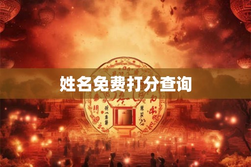 姓名免费打分查询