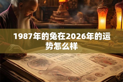 1987年的兔在2026年的运势怎么样