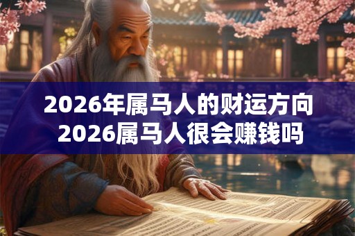 2026年属马人的财运方向 2026属马人很会赚钱吗