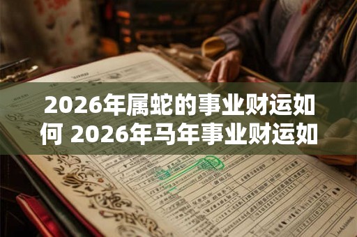 2026年属蛇的事业财运如何 2026年马年事业财运如何 2026年属蛇的事业财运如何 2026年马年事业财运如何