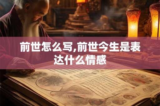 前世怎么写,前世今生是表达什么情感