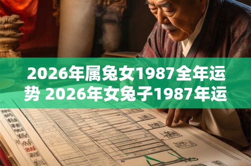 2026年属兔女1987全年运势 2026年女兔子1987年运势如何