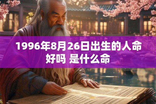 1996年8月26日出生的人命好吗 是什么命