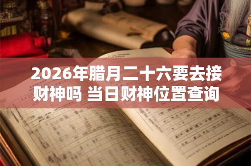 2026年腊月二十六要去接财神吗 当日财神位置查询