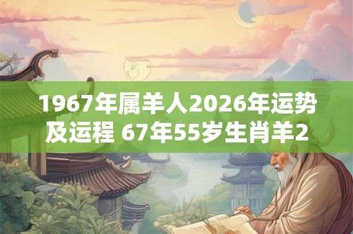 1967年属羊人2026年运势及运程 67年55岁生肖羊2026年每月运势
