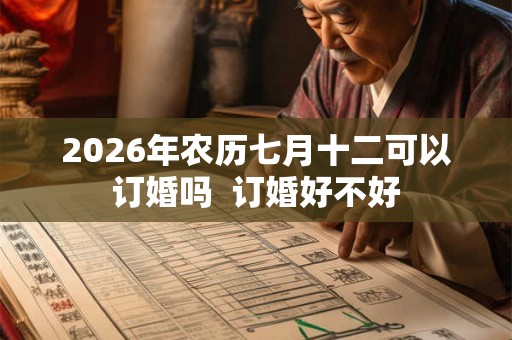 2026年农历七月十二可以订婚吗 订婚好不好 2026年农历七月十二可以订婚吗 订婚好不好