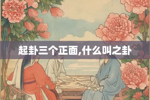 起卦三个正面,什么叫之卦