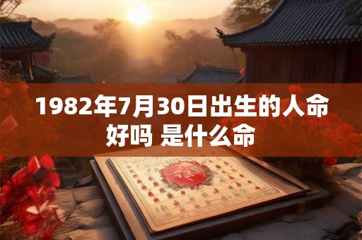 1982年7月30日出生的人命好吗 是什么命