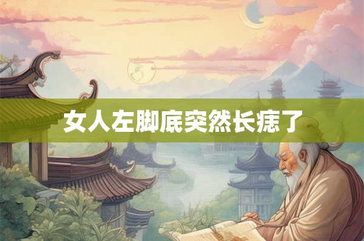 女人左脚底突然长痣了