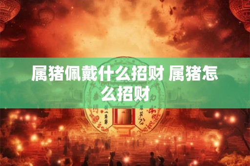 属猪佩戴什么招财 属猪怎么招财
