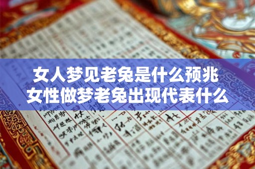 女人梦见老兔是什么预兆 女性做梦老兔出现代表什么