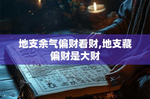 地支余气偏财看财,地支藏偏财是大财 地支余气偏财看财,地支藏偏财是大财