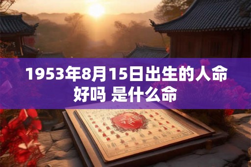 1953年8月15日出生的人命好吗 是什么命