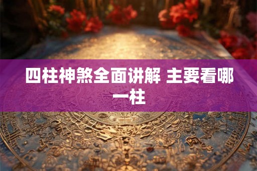 四柱神煞全面讲解 主要看哪一柱