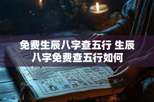 免费生辰八字查五行 生辰八字免费查五行如何