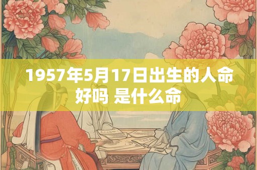 1957年5月17日出生的人命好吗 是什么命 1957年5月17日出生的人命好吗 是什么命