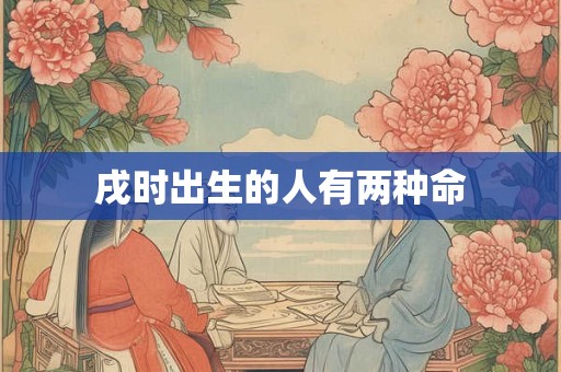 戌时出生的人有两种命